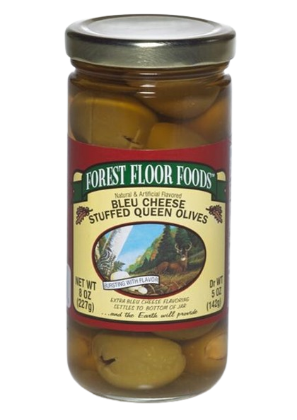 Forest Floor Foods Bleu Cheese Stuffed Queen Olives - 8 OZ 12 Pack