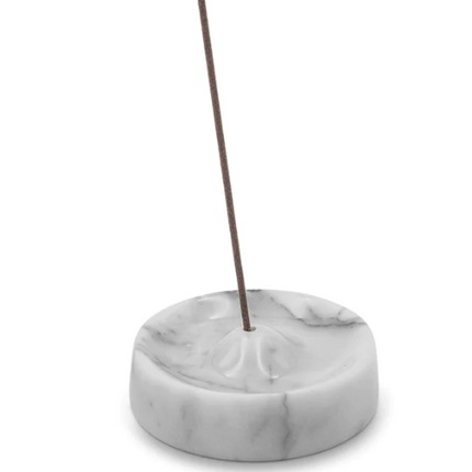 Bursera Marble Incense Holder- White - 1 EA 30 Pack
