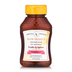 Arvoli Honey Himalayan Pink Salt infused Honey - 8 OZ 12 Pack