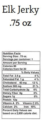 Elk Jerky (Hickory Smoked)