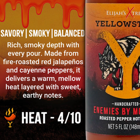 Yellowstone Hot Sauce Variety Pack 4 Bottles