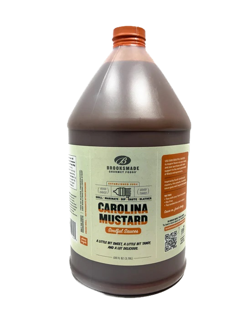 Brooksmade Gourmet Foods Carolina Mustard Bbq Sauce & Marinade - 128 FL OZ 4 Pack