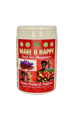 FOR LONG LIFE inc. Make U Happy - Camu-Camu / Saffron Dietary Supplement - 0.75 LB 6 Pack