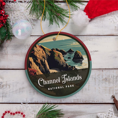 Channel Islands National Park Retro Ornament, California Vintage Travel Souvenir and Gift