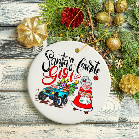 Santa’s Favorite Gigi Christmas Ornament, Grandma Gift