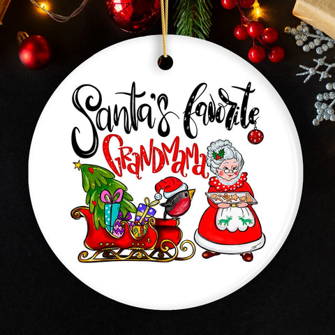 Santa’s Favorite Grandmama Christmas Ornament, Grandmother Gift