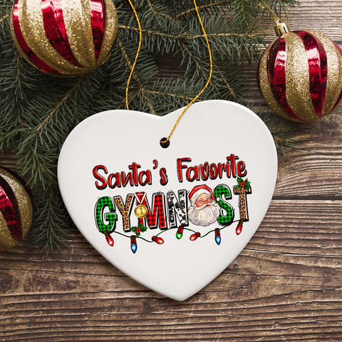 Santa’s Favorite Gymnast Christmas Ornament