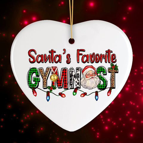 Santa’s Favorite Gymnast Christmas Ornament