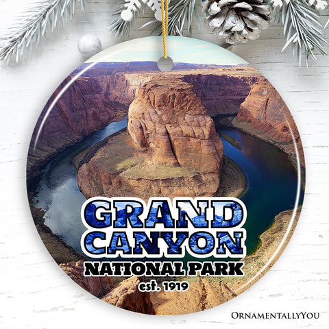 Grand Canyon National Park Scenic Ceramic Ornament, Arizona Souvenir Christmas Decoration