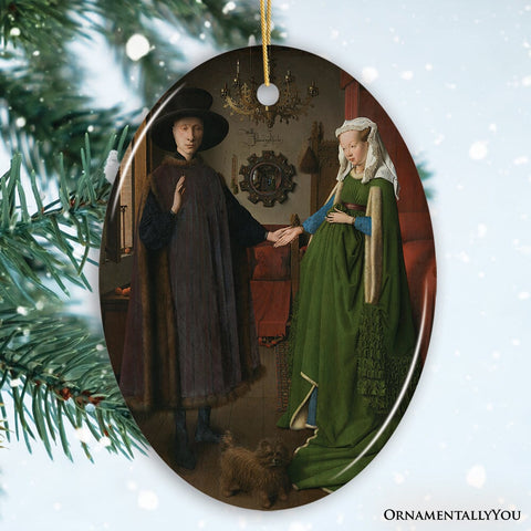 Jan van Eyck the Arnolfini Portrait Ornament, Famous Painting Christmas Decoration Souvenir