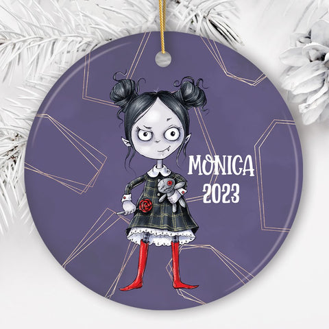 Spooky Girl Customized Halloween Ornament, Daughter Gift