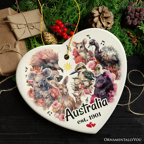 Artistic and Colorful Australian Wildlife Ornament, Christmas Gift for Animal Lovers