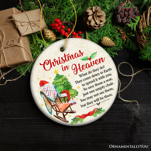Christmas in Heaven Memorial Ornament, Gentle Reminder of Loved Ones for Holiday Decor