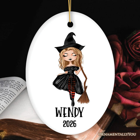 Custom Witch Halloween Theme Women's Ornament