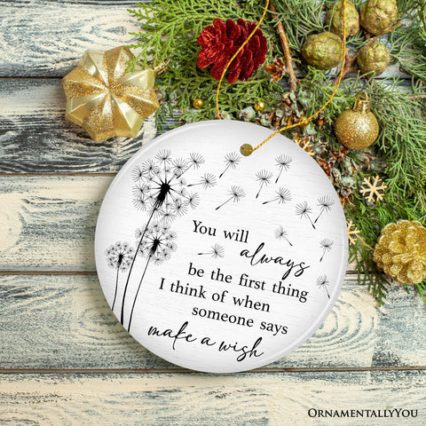 Forever First in My Wishes Ornament, Gift for Emotional Reminder of Special Memories