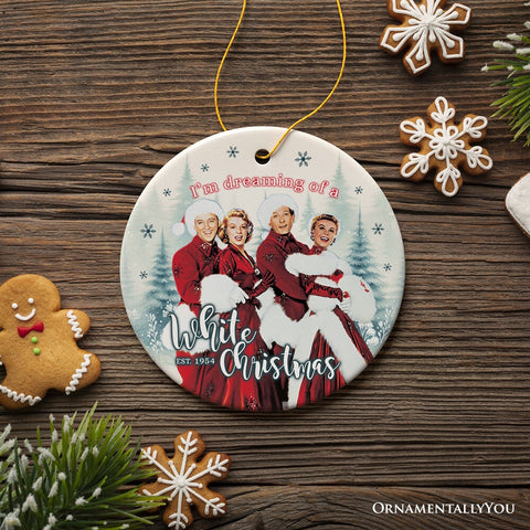 I’m Dreaming of a White Christmas Ornament, 1954 Classic Holiday Inn Movie Gift and Tree Decor