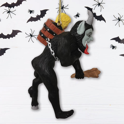 Krampus Creepy Halloween Ornament, Horror Christmas Tree Resin Decoration