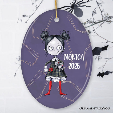 Spooky Girl Customized Halloween Ornament, Daughter Gift