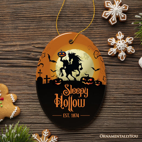 Spooky Sleepy Hollow Headless Horseman Ornament, Halloween Attraction Gift for Christmas Tree