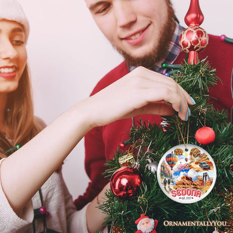Breathtaking Sedona Landmarks Handmade Ornament, Vintage Arizona Travel Christmas Souvenir