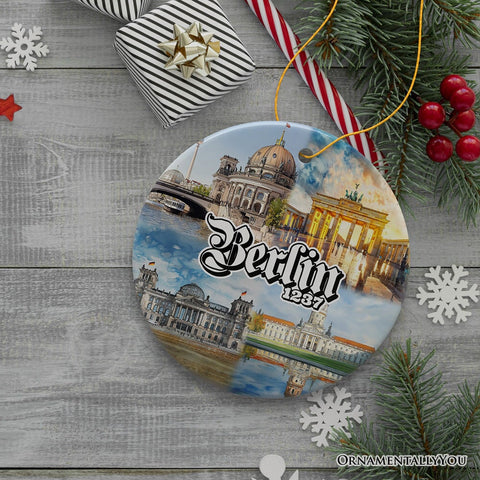 Culturally Artistic Berlin City Ceramic Ornament, Germany Historical Heritage Christmas Gift and Souvenir