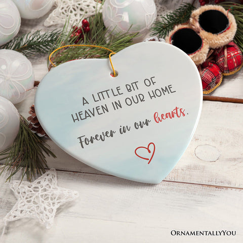 Forever in Our Hearts Heaven’s Little Light Ornament, Christmas Memory Gift