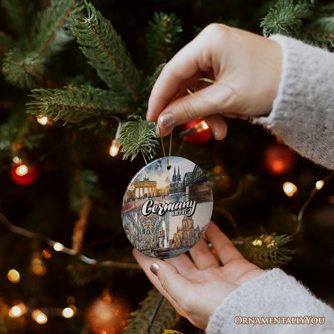 Artistic Germany Landmarks Ornament, Bavarian Heritage and Culture Christmas Gift and Travel Souvenir