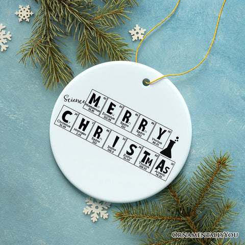 Periodic Table Scientist Christmas Ornament