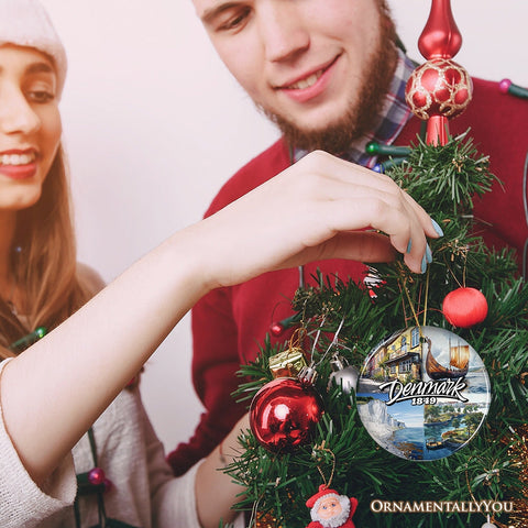 Majestic Denmark Landmarks Ornament, Scandinavian Heritage Christmas Gift and Copenhagen Souvenir