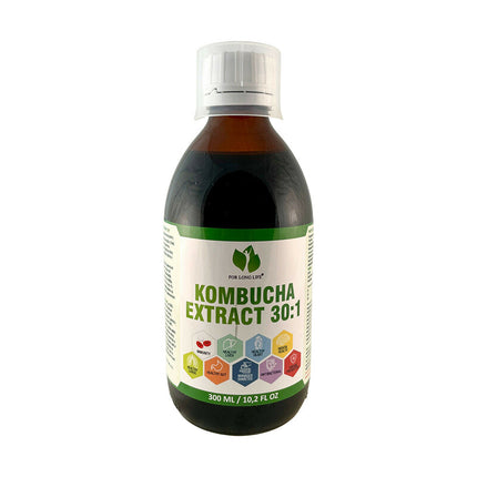 FOR LONG LIFE inc. Kombucha Extract - Combination of Organic Acids Dietary Supplement - 10.2 FL OZ 6 Pack