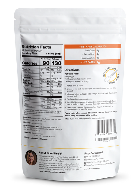 It’s back! Corn (free) Keto Bread Mix - Gluten Free and No Added Sugar