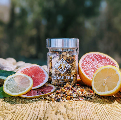 Golden Hour Tonic Glass Jar of Loose Leaf Tea - 30 Servings