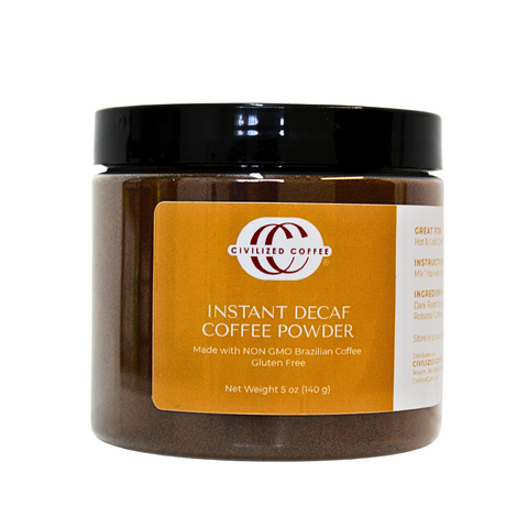 Instant Coffee Decaf Granules, Medium Dark Roast Gourmet Coffee - 5 OZ 8 Pack