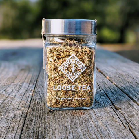 Healing Honeysuckle Glass Jar of Loose Leaf Tea - 30 Servings