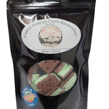 1883 Foods Freeze Dried Ice Cream Sandwich - Mint Chocolate Chip - 2 OZ 18 Pack