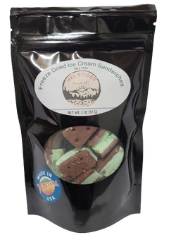 1883 Foods Freeze Dried Ice Cream Sandwich - Mint Chocolate Chip - 2 OZ 18 Pack