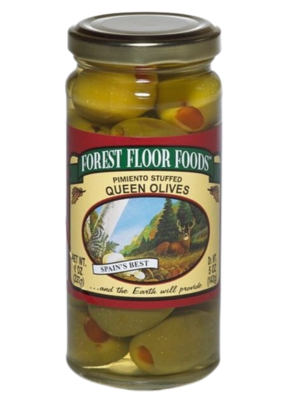 Forest Floor Foods Pimiento Stuffed Queen Olives - 8 OZ 12 Pack