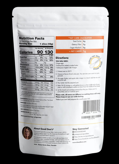 Corn (free) Keto Bread Mix - Gluten Free and No Added Sugar