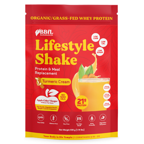 BBfL BBfL Meal Replacement Protein Shakes,  (15 Servings, Turmeric Curcumin Cream) - 0.93 LB 6 Pack