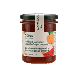 Zelos Authentic Greek Artisan Citrus Chios - Peach Marmalade with Watermelon & Bitter Almond - 8.8 OZ 12 Pack