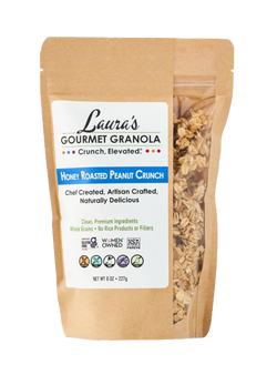 Laura's Gourmet Granola Honey Roasted Peanut Crunch Granola - 8 OZ 6 Pack