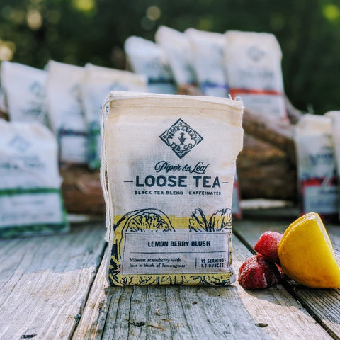 Lemon Berry Blush Muslin Bag of Loose Leaf Tea - 15 Servings