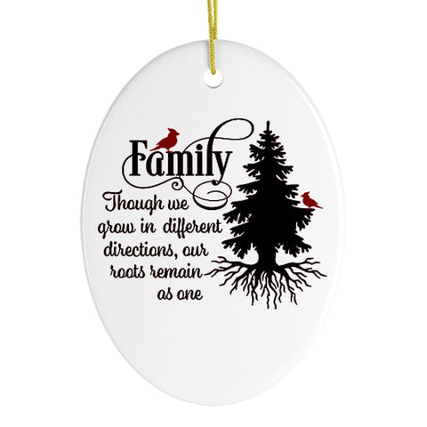 Lovely Family Quote Christmas Ornament