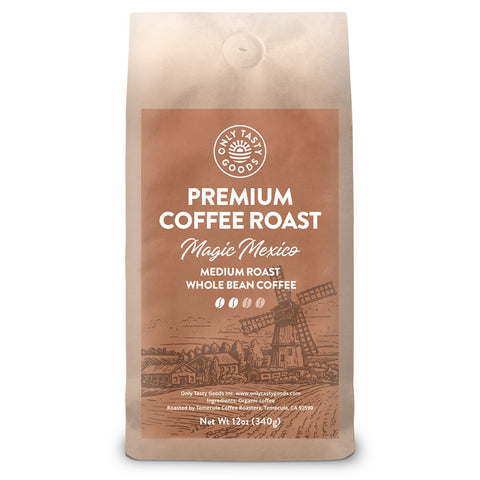 Magic Mexico Medium Roast Whole Bean Coffee, Organic, Low Acid, Non-GMO