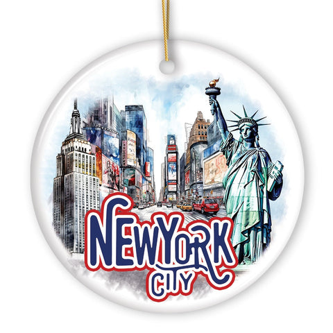 Handmade Artistic New York City Ornament