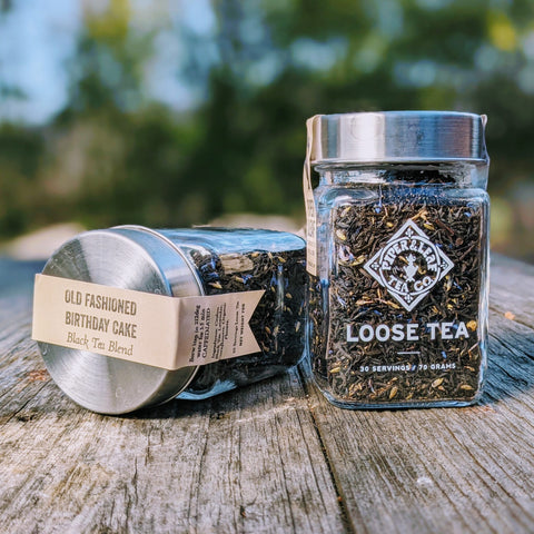 Old Fashioned Birthday Cake Glass Jar of Loose Leaf Tea - 30 Servings