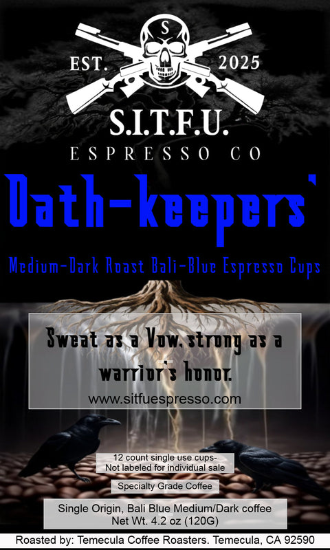 Oath Keepers' Bali Blue Espresso single serve cups