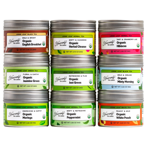 Organic 9 Flavor Variety Pack, Loose Leaf Tea Sampler