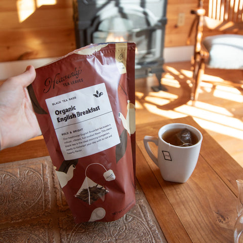 Organic English Breakfast, Compostable Pyramid Black Tea Bags, 50 Count