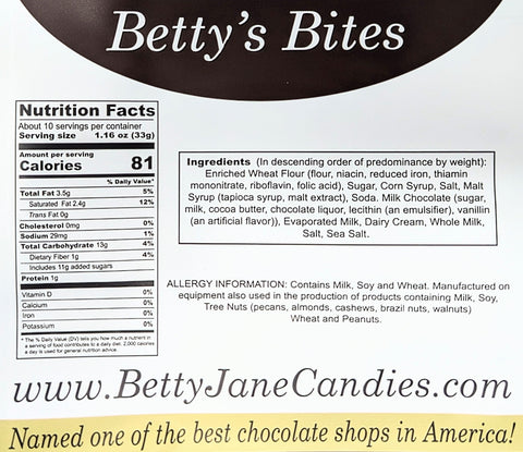 Betty's Bites Milk Chocolate 12 oz